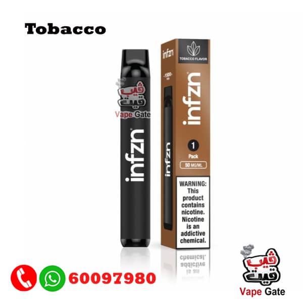 tobacco disposable infzn 1500 puffs