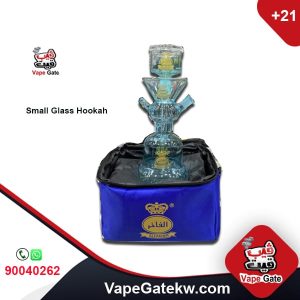 Small Glass Hookah Alfakher Blue color
