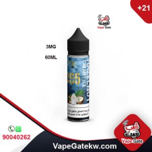 HM Vapes Hazelnut Coconut Ice Cream 3MG 60ML. A freebase vape juice a mix of Ice cream with hazelnut and coconut flavor. all these flavors in one bottle size 60Ml