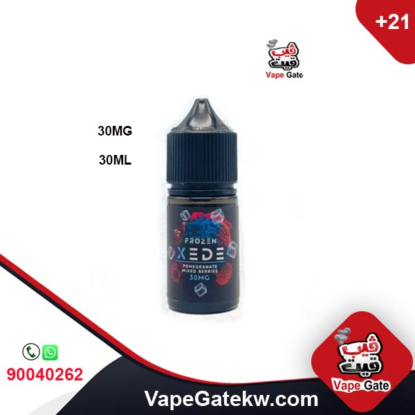SAMS VAPE Frozen Xede 30MG 30ML. salt vape juice mixed between pomegranate with mix berry. in bottle size 30ml with touch of ice