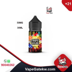 Sams Vape Frozen Tropx Xplod 50MG 30ML. Freebase vape juice with strong flavor and aroma of mix fruit and tropical flavor. taste by sams vape in bottle size 30ML