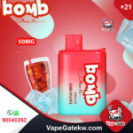 Bomb Cola 6000 Puffs 5%. Bomb a rechargeable disposable vape gives up to 6000 puffs. cube model filled with salt juice