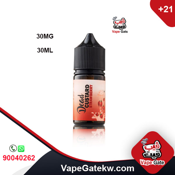 Dead Custard Strawberry 30MG 30Ml. a mix of custard flavor with sweet strawberry. salt juice in bottle size 30ML and nicotine percentage 30MG