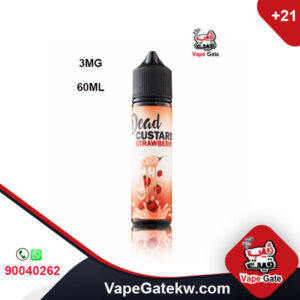 Dead Custard Strawberry 3MG 60Ml. a mix of custard flavor with sweet strawberry. salt juice in botlle size 30ML and nicotine percentage 30MG