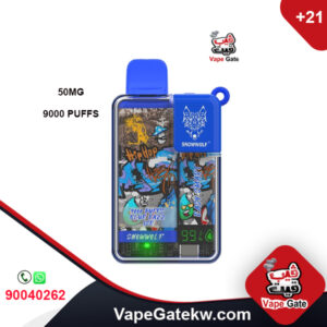Easy Smart Blue Razz Ice 50MG 9000 Puffs. enhanced with digital screen that shows it provides easy monitoring of liquid and battery levels. extreme flavor and powerful performance