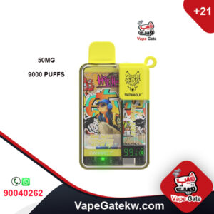 Easy Smart Strawberry Melon Ice 50MG 9000 Puffs. enhanced with digital screen that shows it provides easy monitoring of liquid and battery levels. extreme flavor and powerful performance