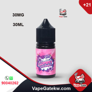 GUMMY STRAWBERRY 30MG 30ML .strawberry accents finished with frigid out the flavor ,in bottle size 30ML ,to use with Cig puff, with low watt vape kits.