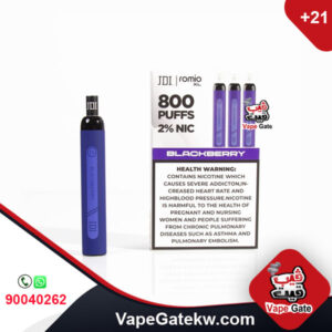 JDI Romio XL Blackberry 2% 800 Puffs. Romio XL, the second version of the famous brand JDI Romio. the upgraded version available in 800 puffs plus, two nicotine levels 2% & 4.5%