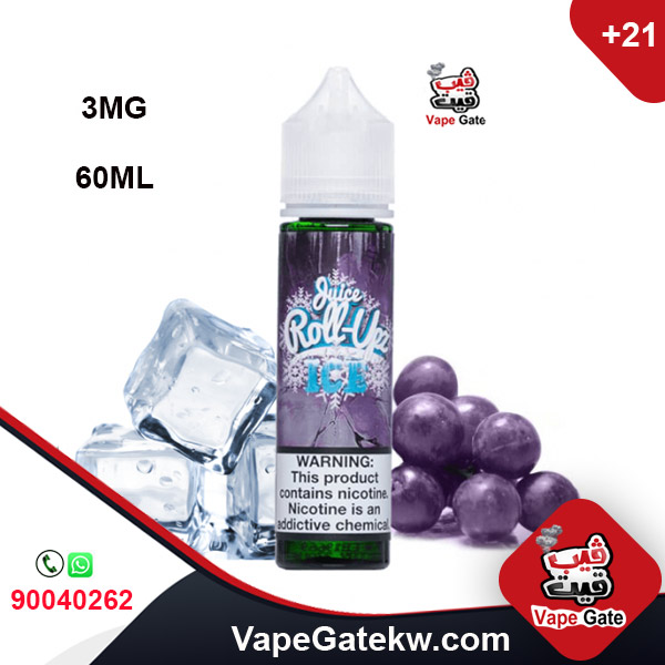 Juice Roll Upz Grape Ice 3MG 60ML .An ice 60ml bottle will give hope for grape candy and menthol flavors alike. For a while, vape enthusiasts have craved the perfect grape flavored vape juice.