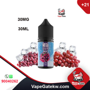 Mega Grape ICE 30MG 30ML. Grape Ice Grapes is described as a wonderful mixture of red and black grapes with cool, refreshing, pungent and delicious menthol that makes you indispensable after tasting it at all, according to the testimony of our valued customers.
