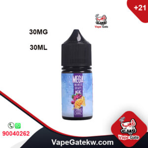 Mega Mango Grape Ice 30MG 30ML. a unique mix of delicious mango and grape with touch of ice. in bottle size 30ml with nicotine level 30ml