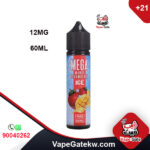 Mega Mango Strawberry Mint 12MG 60Ml. a unique between two amazing fruits, gathered fresh mango along with delicious strawberry. a freebase vape liquid. suitable to use with shisha puff, with high watt vape kits