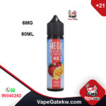 Mega Mango Strawberry Mint 6MG 60Ml. a unique between two amazing fruits, gathered fresh mango along with delicious strawberry. a freebase vape liquid. suitable to use with shisha puff, with high watt vape kits