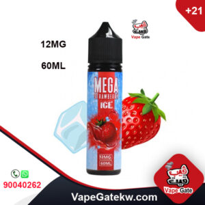 Mega Strawberry Ice 12MG 60Ml. the best fruit combinations that go really well together. it delivers a mouthful of juicy strawberries. Suitable to use with shisha puff coils or pods. A freebase vape juice