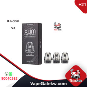 Oxva Xlim pods V3 0.6 ohm Top Filling. compatible with oxva xlim devices. the v3 version with top filling that makes filling pod easier