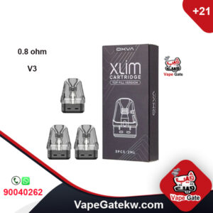 Oxva Xlim pods V3 0.8 ohm Top Filling. compatible with oxva xlim devices. the v3 version with top filling that makes filling pod easier