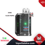 Sigelei Smart Kiwi Passion Fruit Guava 50MG 10000 Puffs. A distinguished disposable vape device enhanced with smart screen that shows battery level and juice size. rechargeable battery 650mAh