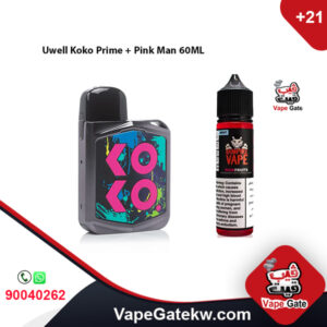 Uwell Koko Prime + PinkMan Vampire. One click gives you the amazing electronic cigarette Koko Prime along with PinkMan freebase 60ML