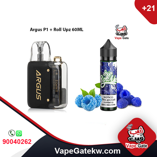Voopoo Argus P1 + Roll Upz 60ML. Bulk deal of Voopoo argus P1 along with 1 bottle pf roll upz size 60Ml and 3MG nicotine
