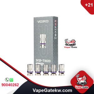 Voopoo PnP TW20 Pack 5 coils. TW20 with resistance 0.2 ohm compatible with voopoo drag 4 and uforce tanks. pack of 5 coils