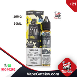 ICE VGOD Purple Bomb Saltnic 25MG 30ML. taste of Banana with ice. enjoy with the flavor of fresh and cool taste of BANANA. 24 hours delivery kuwait 