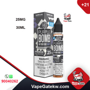 ICE VGOD Purple Bomb SALTNIC 25MG 30ML. taste of Grape with ice. enjoy with the flavor of fresh and cool taste of Grape. Salt liquid to use with low watt cigs. cig puff.