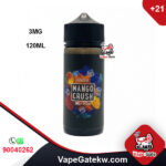 Sams Vape Frozen Mango Crush 3MG 120ML. mango crush is a mix of sweet and fresh mango with added red raspberry. frozen as enhanced with touch of menthol flavor