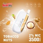 Shishti MTL Tobacco Nuts 20MG 3500 Puffs.A luxury disposable vape with unique design and strong performance. No need to recharge or refill, with smart technology to enhance flavor