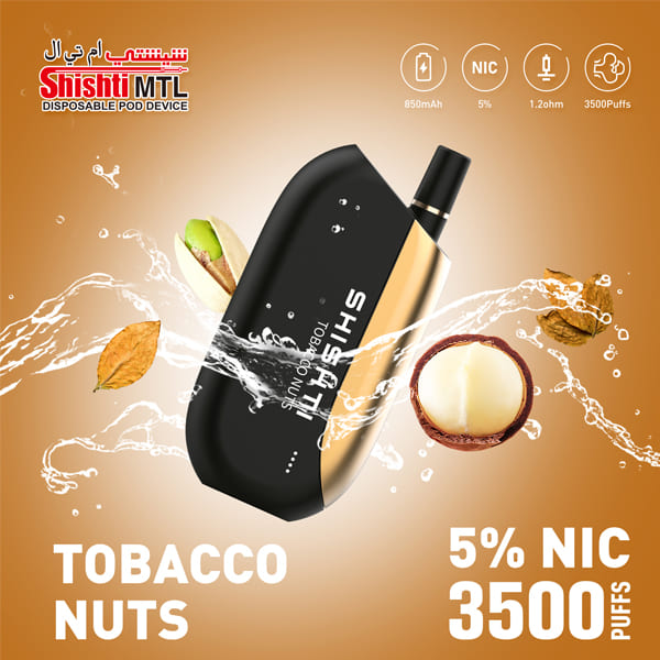 Shishti MTL Tobacco Nuts 50MG 3500 Puffs