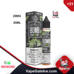 VGOD APPLE BOMB SALTNIC 25 MG 30ML. VGOD Apple Bomb infuses crisp & sour granny smith green apples into a sweet & sugary candy belt. VGOD Salt Nic Apple Bomb is available in 30ml unicorn bottles