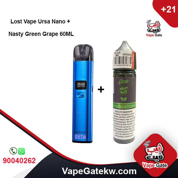 Lost Vape Ursa Nano + Nasty Green Grape 60ML