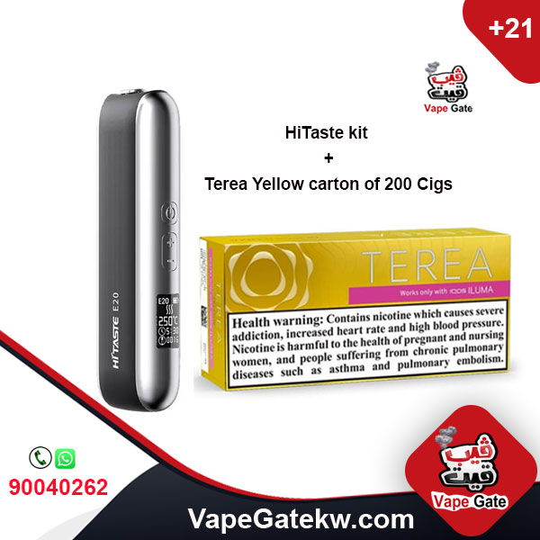 HiTaste kit Terea Yellow carton of 200 Cigs