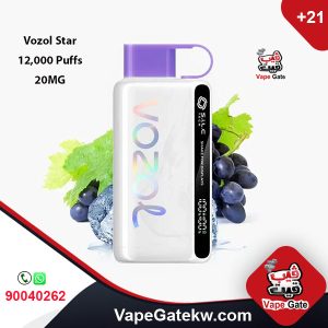 Vozol Star Grape Mint 12000 Puffs 20MG