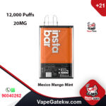 Insta Bar Mexico Mango Mint 20MG 12000 Puffs