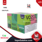 Carton OF Vozol Apple Mango Watermelon 50MG 3000PUFFS 10PCS