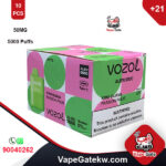 Carton OF Vozol Kiwi Guava Passion Fruit 50MG 5000PUFFS 10PCS