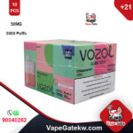 Carton OF Vozol Strawberry Kiwi 50MG 3000PUFFS 10PCS