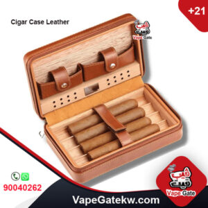 Cigar Case Leather Brown Color