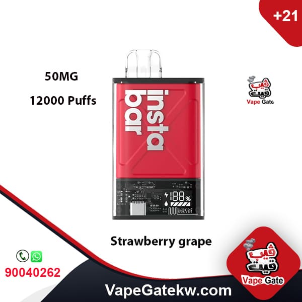 Insta Bar Strawberry Grape 50MG 12000 Puffs