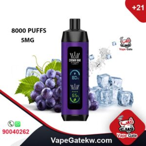 Vape-Al-Fakher-Crown-Bar-Pro-Grape-Mint-8000-Puffs