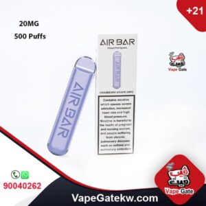 AIR BAR CRANBERRY GRAPE 20MG 500 Puffs