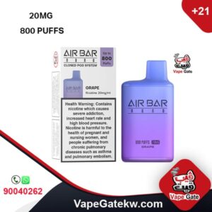 AIR BAR NANO Grape 20MG 800 PUFFS