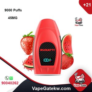 BUGATTI Vape Strawberry Watermelon 45MG 9000 Puffs